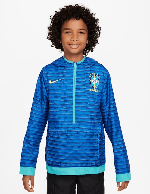 Sudadera Nike con capucha y bolsa Selección de fútbol de Brasil para niño