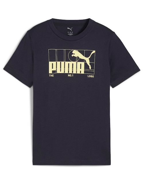 Playera deportiva para entrenamiento Puma Graphic no1 logo Tee B para niño
