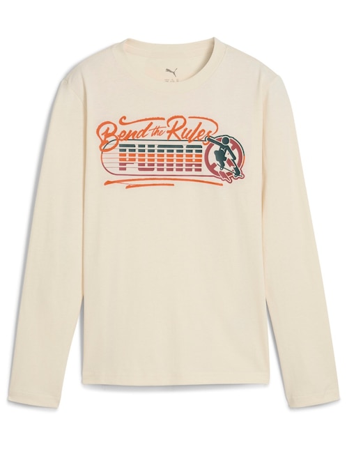 Playera deportiva para entrenamiento Puma MID90s Longsleeve Tee B de niño
