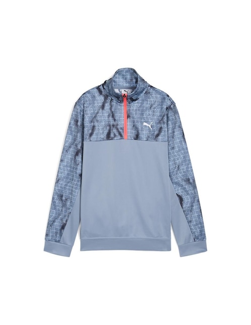 Sudadera Puma Tad Ess Aop Poly Halfzip B con capucha para niño