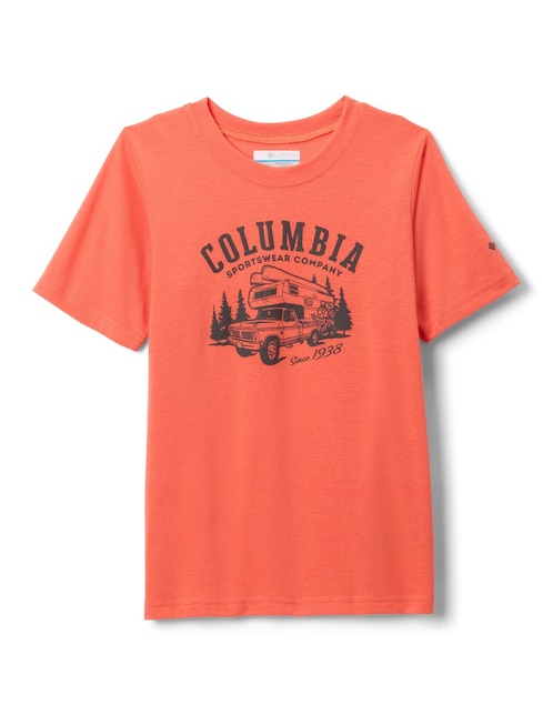 Playera deportiva para senderismo Columbia de niño
