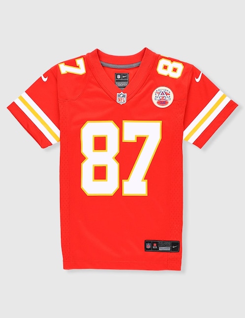 Jersey de Kansas City Chiefs local manga corta Nike para niño