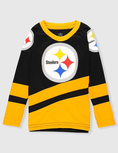 Playera deportiva para fútbol americano Pittsburgh Steelers de niño
