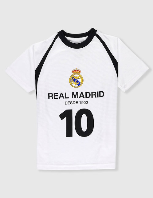 Playera deportiva para fútbol Equipos Internacionales Real Madrid Club de Fútbol de niño