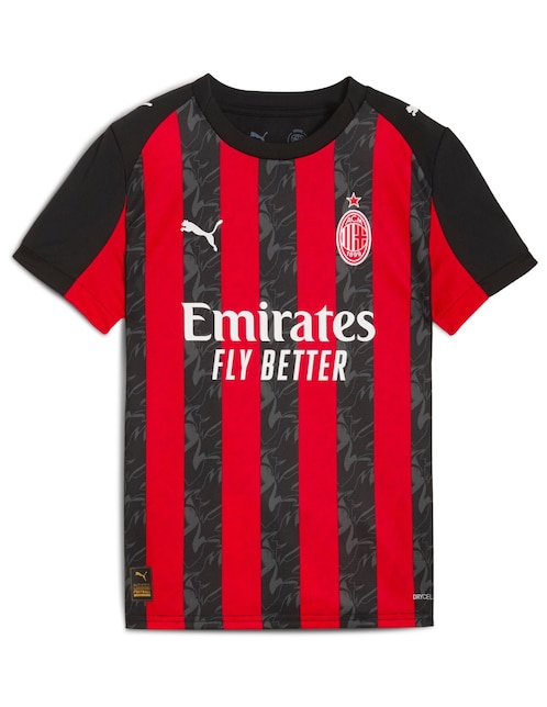 Jersey de  AC Milan local manga corta Puma fan para niño