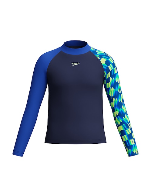 Wetshirt Speedo estampado bloques de color para niño