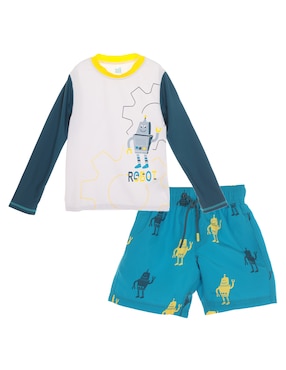 Conjunto Wet Con Short Piquenique Estampado Para Niño