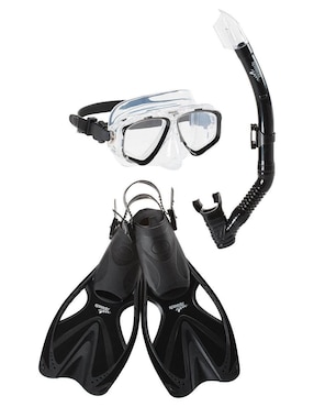 Tubo y gafas de snorkel para buceo Speedo