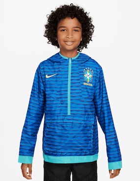 Sudadera Nike Con Capucha Y Bolsa Selección De Fútbol De Brasil Para Niño