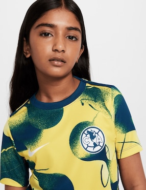 Playera deportiva para fútbol Nike Club América de niña