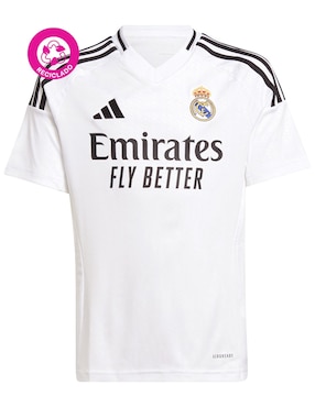 Jersey de Real Madrid Club de Fútbol local manga corta Adidas para niño