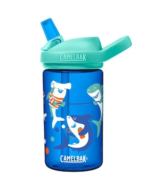 Botella De Agua Camelbak Eddy+Kids Tritan Shark Summer Camp De Plástico