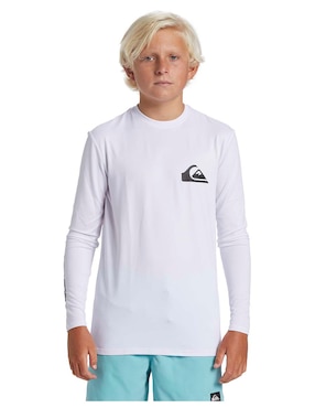 Wetshirt Quiksilver Estampado Logo Para Niño