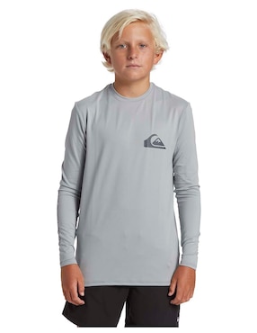 Wetshirt Quiksilver Estampado Logo Para Niño