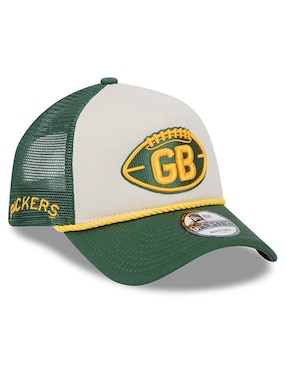 Gorra con visera curva correa ajustable para fútbol americano New Era Nfl Green Bay Packers para adulto