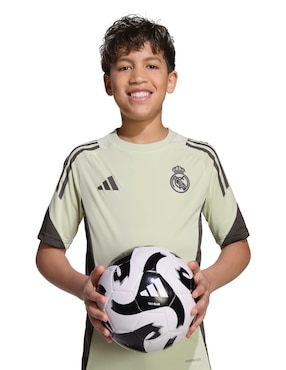 Jersey de Real Madrid Club de Fútbol local manga corta Adidas para niño