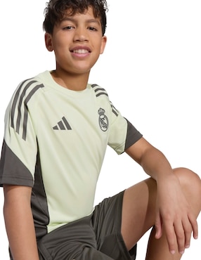 Jersey de Real Madrid Club de Fútbol local manga corta Adidas para niño