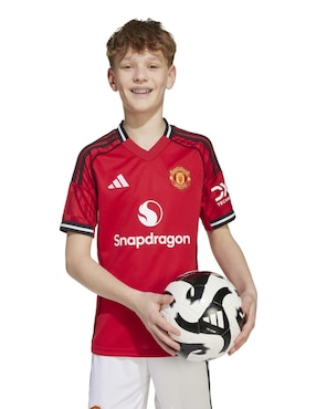 Jersey de Manchester United local manga corta Adidas para niño