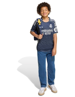 Jersey de Real Madrid Club de Fútbol visitante manga corta Adidas para niño