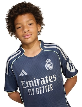 Jersey de Real Madrid Club de Fútbol visitante manga corta Adidas para niño