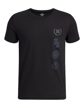 Playera deportiva para entrenamiento Under Armour UA COLLEGE CREST LOGO SS de niño
