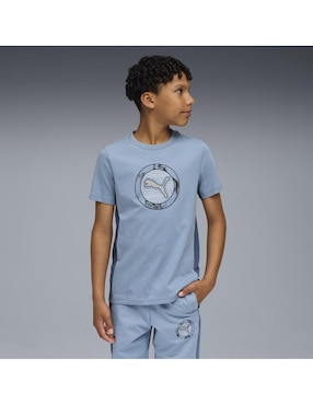 Playera deportiva para entrenamiento Puma Active sports Big graphic Tee B de niño