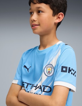 Jersey de Manchester City local manga corta Puma para niño