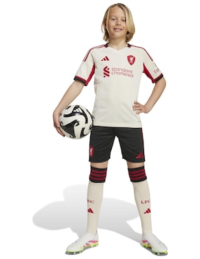 Jersey de Liverpool Football Club visitante manga corta Adidas para niño