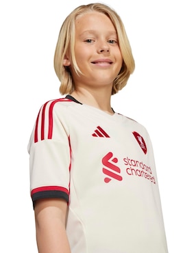 Jersey de Liverpool Football Club visitante manga corta Adidas para niño