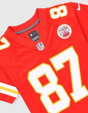 Jersey de Kansas City Chiefs local manga corta Nike para niño