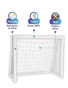 Portería para fútbol con red Enersport infantil