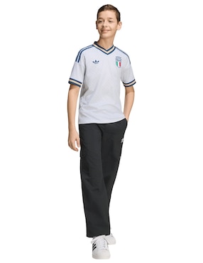 Jersey de Selección de fútbol de Italia visitante fan manga corta Mundial Adidas fan para niño