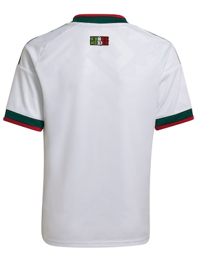 Jersey de Selección Nacional de México visitante manga corta Mundial Adidas fan para niño