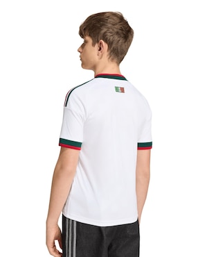 Jersey de Selección Nacional de México visitante manga corta Mundial Adidas fan para niño