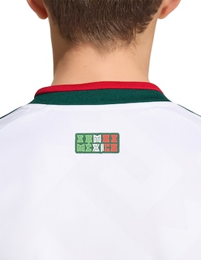 Jersey de Selección Nacional de México visitante manga corta Mundial Adidas fan para niño
