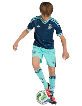 Jersey de elección de fútbol de Alemania visitante manga corta Mundial Adidas fan para niño