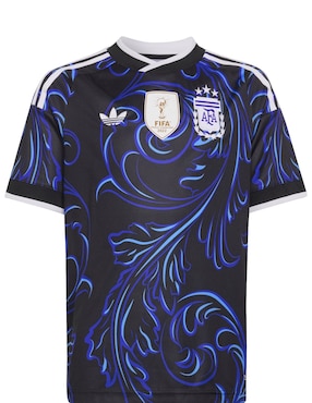 Jersey de Selección de fútbol de Argentina visitante manga corta Mundial Adidas fan para niño
