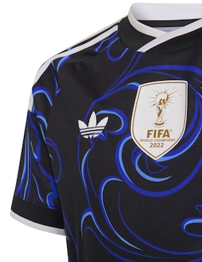 Jersey de Selección de fútbol de Argentina visitante manga corta Mundial Adidas fan para niño