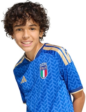 Jersey de Selección de fútbol de Italia local manga corta Mundial Adidas para niño
