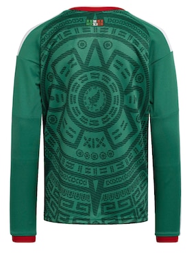 Jersey de Selección Nacional de México local manga larga Mundial Adidas para niño