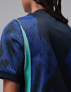 Jersey de selección de fútbol de Brasil visitante manga corta Mundial Nike jugador infantil