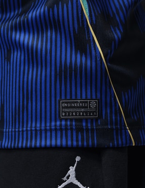 Jersey de selección de fútbol de Brasil visitante manga corta Mundial Nike jugador infantil