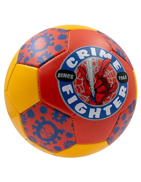 Balón Voit 84281 B Soccer No 3 Voit Spiderman Crime Yellow Disney para fútbol