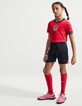Jersey de Selección de fútbol de Inglaterra visitante manga corta Mundial Nike fan infantil