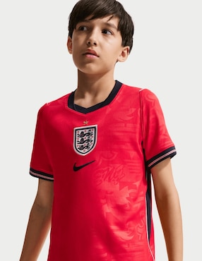 Jersey de Selección de fútbol de Inglaterra visitante manga corta Mundial Nike fan infantil