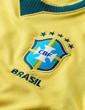 Jersey de Selección de fútbol de Brasil local manga corta Mundial Nike jugador para niña