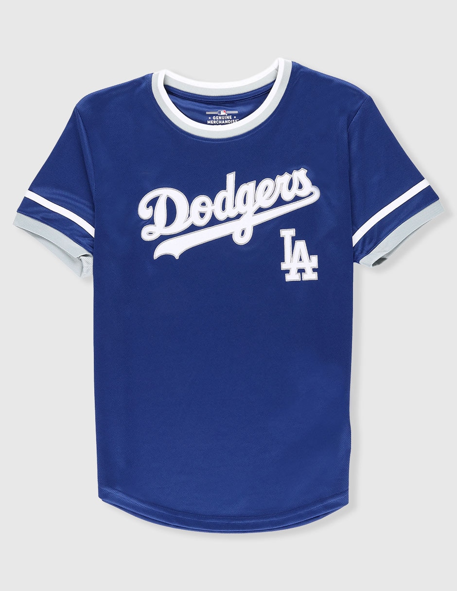 Jersey de Los Angeles Dodgers entrenamiento manga corta fan para niño Jersey de Los Angeles Dodgers entrenamiento manga corta fan para niño