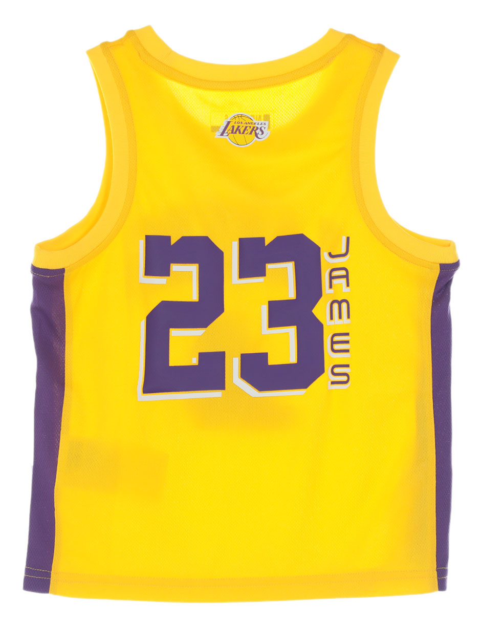 Jersey de Los Angeles Lakers visitante de LeBron James  jugador para niño 2
