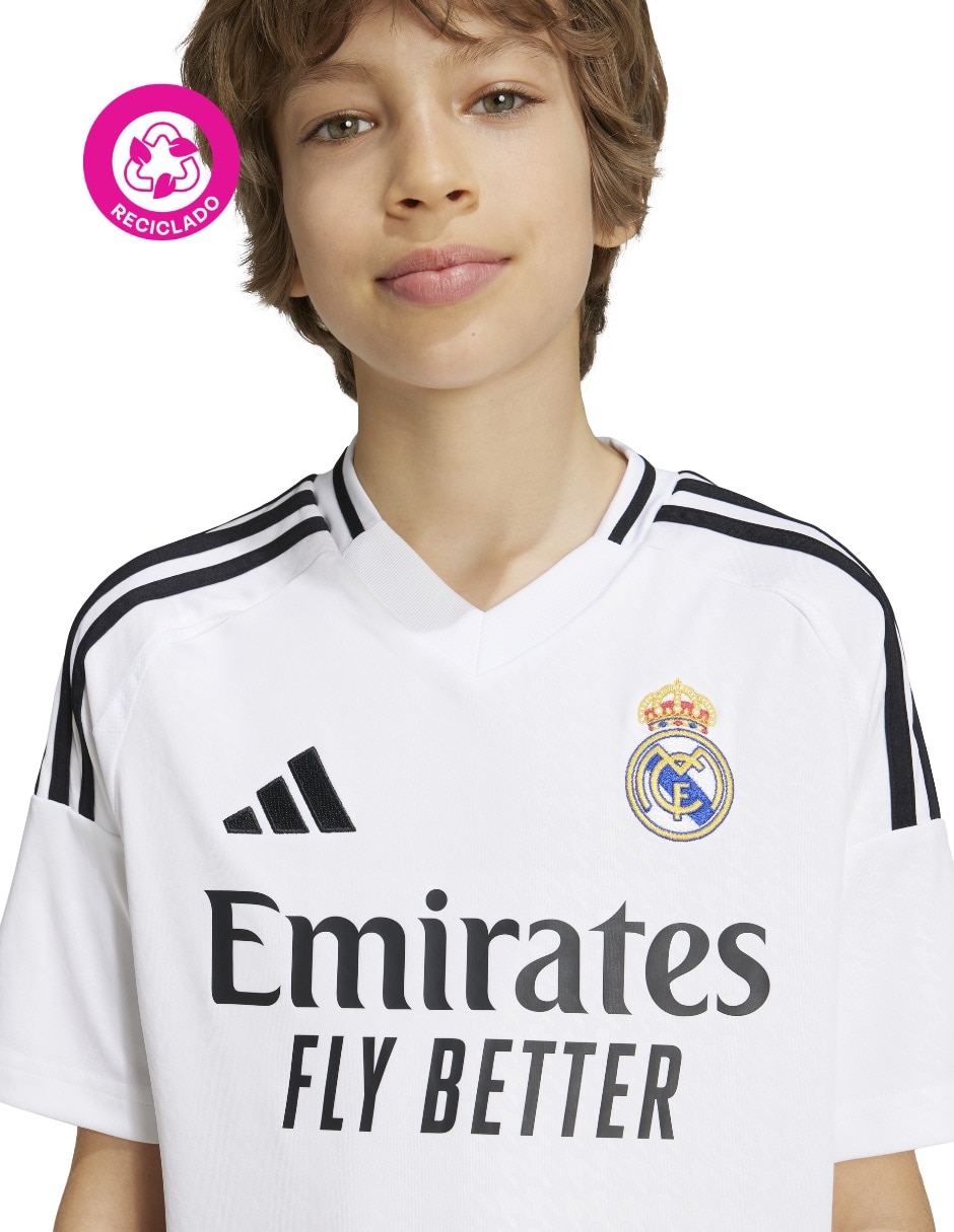 Jersey de Real Madrid Club de Fútbol local manga corta   para niño 8