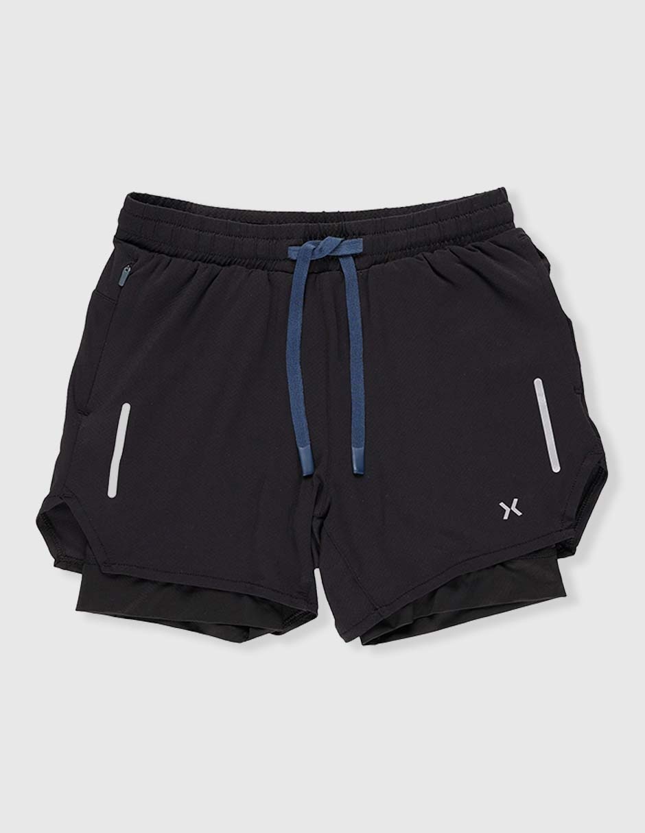 Short efecto doble prenda para entrenamiento niño